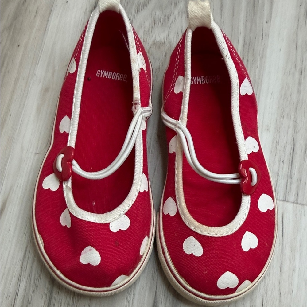 Gymboree Red Heart Slippers for Kids size 7 - Picture 2 of 5